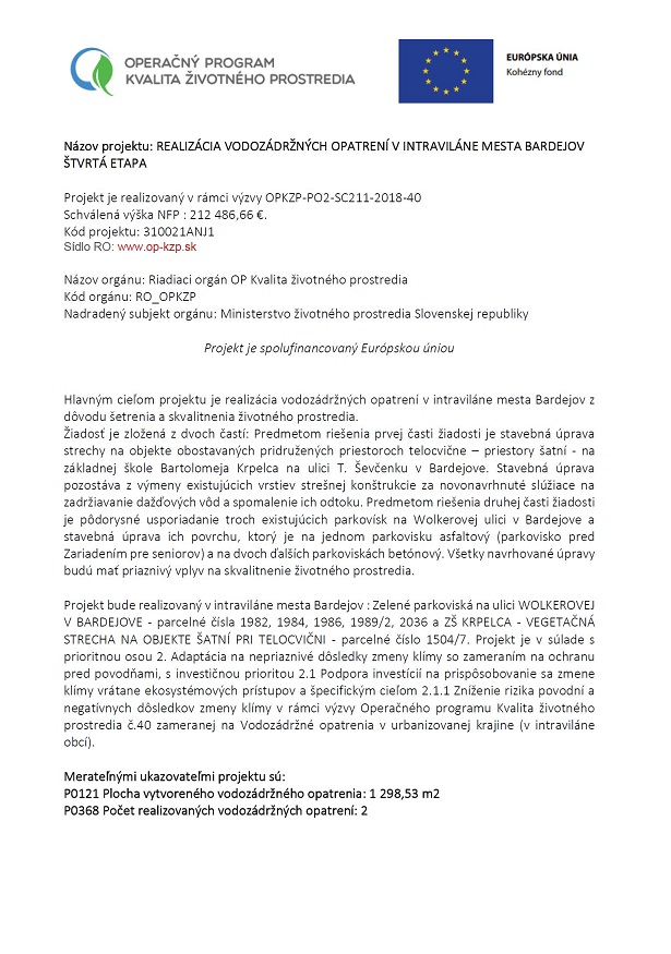 Popis projektu